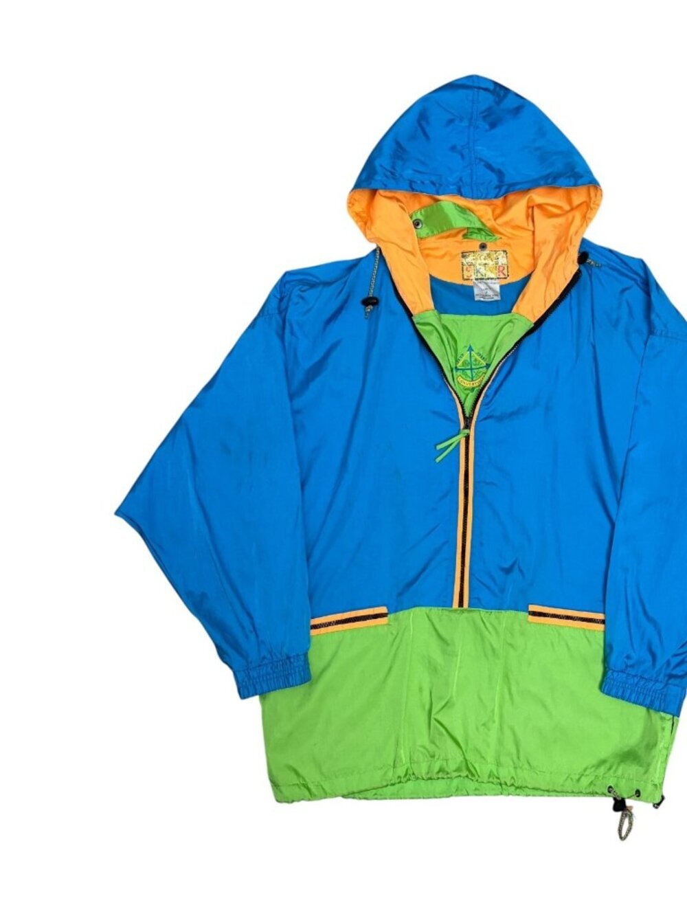 VINTAGE 90s SKYR Ski Jacket Windbreaker Retro Bright Light Bomber Womens Medium